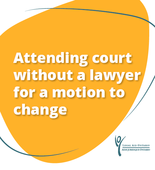 Infographic on the motion to change without a lawyer