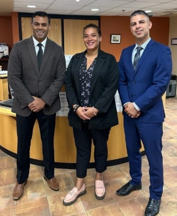 Photo of Jared Persaud, Gail Brochu, and Ash Keyavni