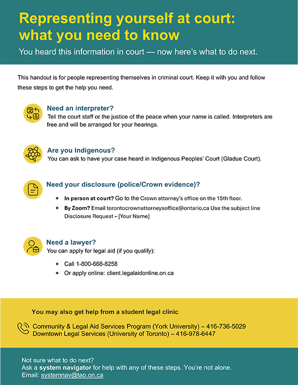 Duty counsel financial eligibility poster