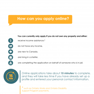 How can you apply online?