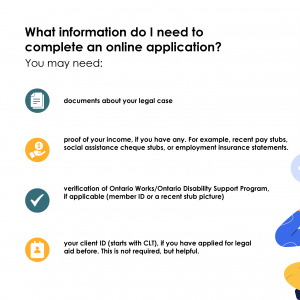 What information do I need to complete an application?
