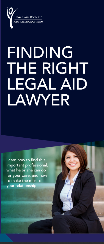 Finding legal aid lawyer brochure
