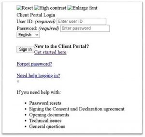 Client Portal error 
