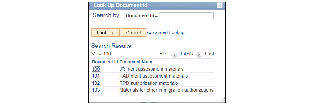 Screenshot of the “Look-Up ID” window.